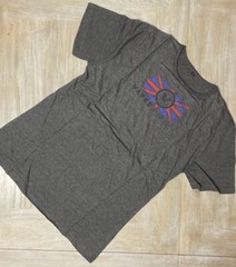 Mens T Shirt Large Dark Grey Marl Short Sleeves Crew Neck Vapes Tee RRP £30