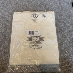 RRL Ralph Lauren Shirt Mens Medium White Double RL Trade Mark Graphic Back