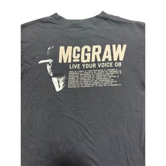 Tim McGraw Live Your Voice 08 Tour T-Shirt Mens Medium Black Country Concert Tee