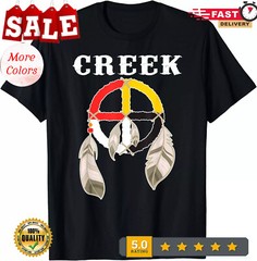 2025/NEW LIMITED Creek Tribe Nation Muskogee Native Indian Medicine Wheel T-Shir