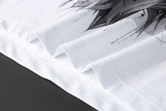 New Fashion Lion Rhinestone Summer Short Sleeve Luxury Men Cotton Trend T-Shirt