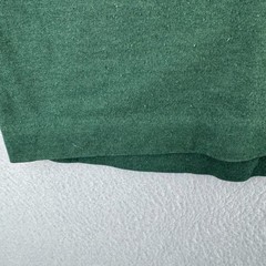Vintage BVD T Shirt Mens 2XL Green Blank Selvedge Pocket Tee USA Single Stitch
