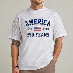 Patriotic 250 Years 1776 2026 4th July 250th Anniversary USA T-Shirt S-2XL