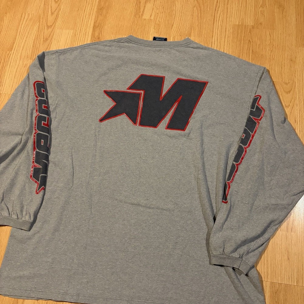 Vintage Mecca Grey Logo Long Sleeve Shirt XXL 2000s Streetwear Grunge Skater Y2k