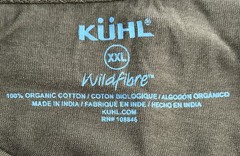 Kuhl XXL Shirt Men Gray Wildfibre Organic Cotton Mountain Logo Graphic Tee