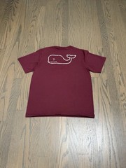 Vineyard Vines Youth XL 18 Burgundy Whale Logo Pocket Tee Crew Neck Short Sleeve