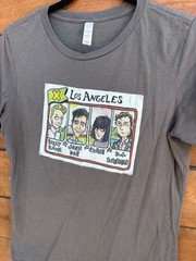 X Band Los Angeles Punk Rock Cartoon Portrait T-Shirt