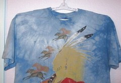 Vtg Y2K The Mountain Horse Visions T-Shirt Size 2XL Native American Warrior AZ