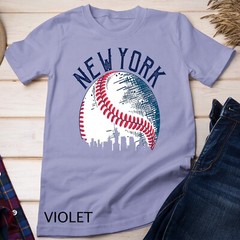 Vintage Downtown New York City Skyline Baseball Lover Gift Unisex T-shirt