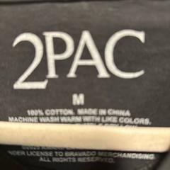 2Pac Black and Purple Pink Graphic T-Shirt NWOT Size M