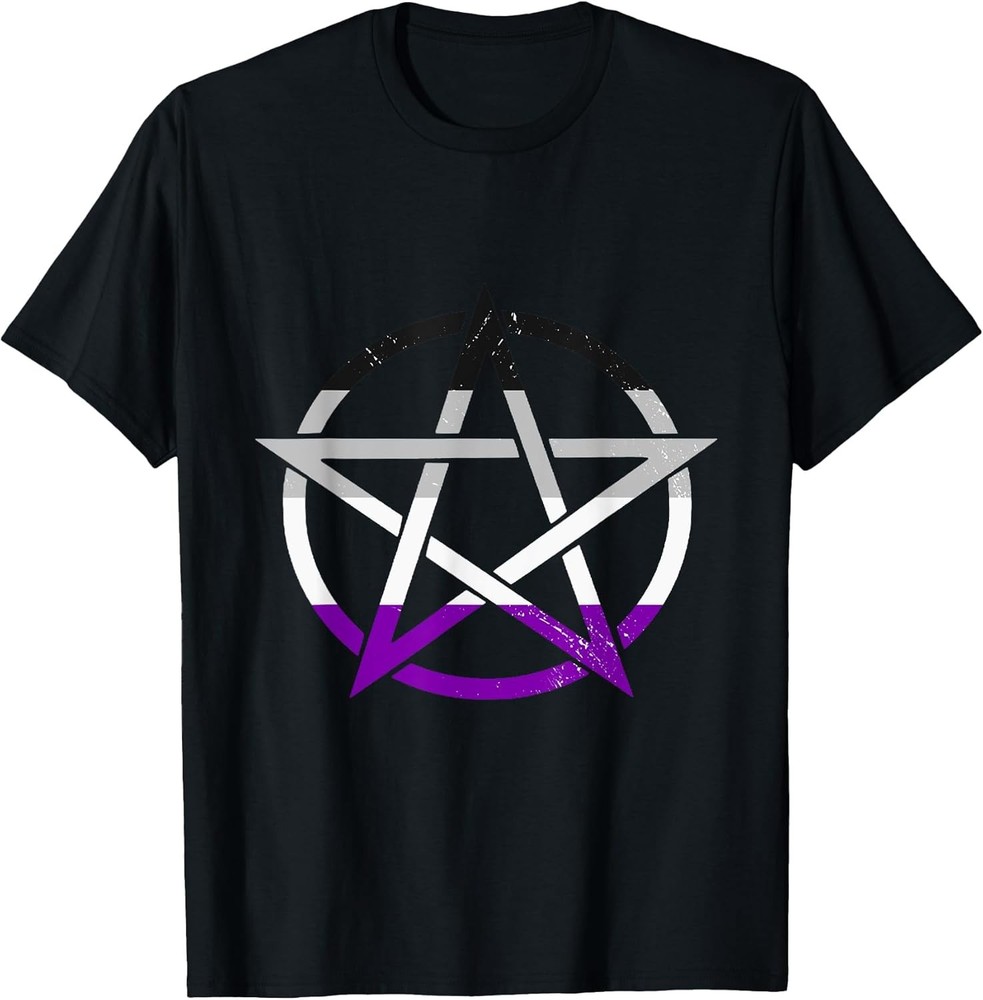 Ace Pentagram: Gothic Asexual Pride Wicca Funny Cotton Tee – MADE IN USA