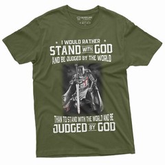 Men’s God Jesus T-shirt Stand by God Tee Shirt Jesus Christian Inspirational Tee