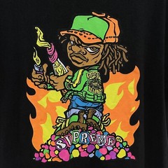 Supreme Molotov Kid Andy Howell Mens Tee Shirt Black SS19 Size Medium Pre Owned