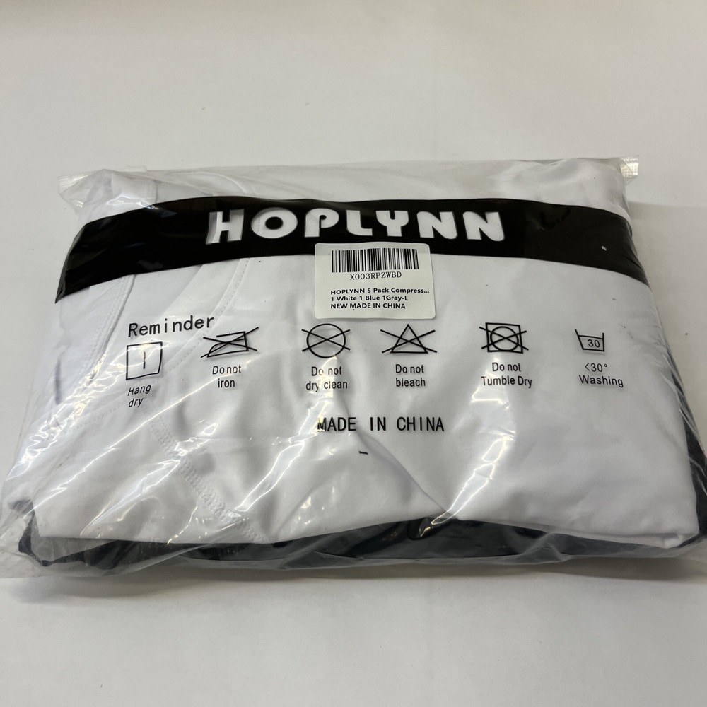 HOPLYNN 5 Pack Compression Shirts Size Large