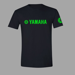 Yamaha Motorcycle Racing T-Shirt with 2 FREE Vinyl Decals, Sleeve Logo Motocross