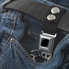 Keychain, Seatbelt Buckle Keychain, Black