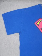 Superman Shirt Adult Large Blue Retro Graphic Cotton Logo S Comics Movie Mens