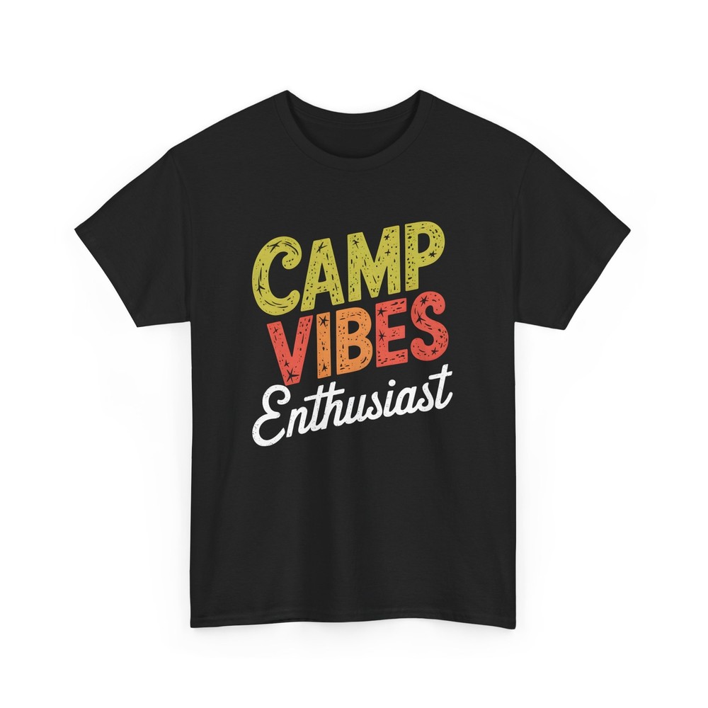 Camp Vibes Enthusiast T-Shirt Unisex Outdoor Camping Nature Adventure Graphic