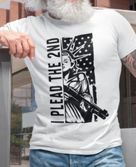 I Plead The 2nd Amendment Pro Gun Liberty America Patriotic Flag Men’s Shirt