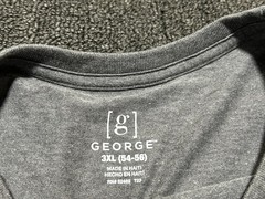 George T Shirt Mens 3XL (54-56) Grey Short Sleeve Crew Neck Tee NEW NWT
