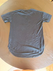 Vintage Nike Air Women’s Metallic Gold Logo Curved Hem T-Shirt