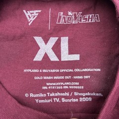 Hypland Shirt Mens XL Red Short Sleeve Crewneck Graphic Sesshomaru InuYasha