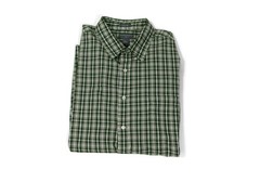 Saddlebred Mens Casual Shirt Size XXL Green Plaid Button Down Easy Care