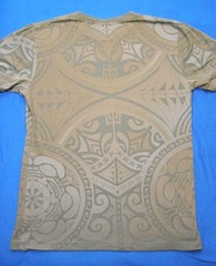 Hinano Tahiti T-Shirt Traditional Tahitian Design Green Shirt Size L