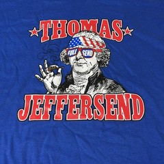 Full Send Thomas Jeffersend Shirt Mens Large Blue Graphic USA Patriotic