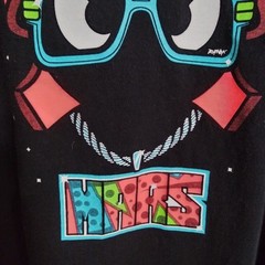 Vtg Original Rufnek Neon MARS Tshirt Mens XL Black 100% Cotton Street Retro READ