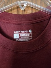 Carhartt Men’s Short Sleeve Relaxed Fit Pocket T-Shirt Red Graphic Size L