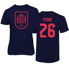 Spain Soccer #26 Pedri Lopez World Football Fans Adult and Youth T-Shirt