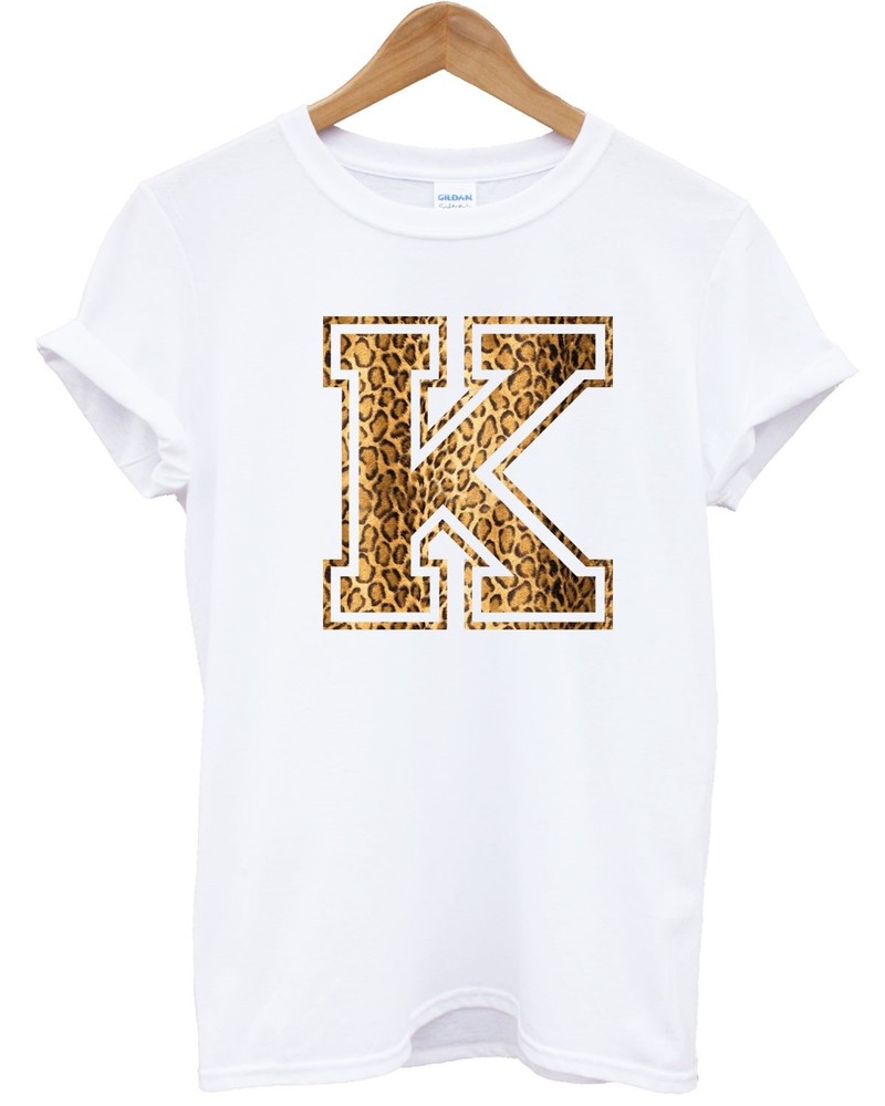 Custom Leopard Top T Shirt Graphic Printed Text Hipster Tumblr Shop Apparel