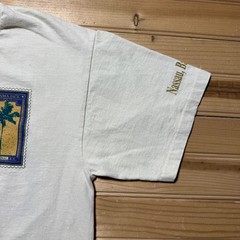 Vintage 90s Panama Jack Nassau Bahamas Postage Stamp Graphic T-Shirt USA Medium