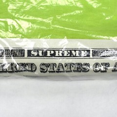 NWT Supreme FW17 Dollar Bill Logo T-Shirt Tee Lime Green SEALED Mens L AUTHENTIC