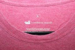 Southern Marsh Pocket T Shirt Mens L Pink Logo Duck Graphic Preppy Casual