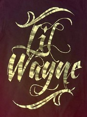 LIL WAYNE Bay Island Sportswear Gold Metallic shirt M Hip Hop RAP Dirty South