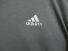 Adidas Shirt Large Adult Black Athletic Logo Stretch Running Gym Modern Fit Mens