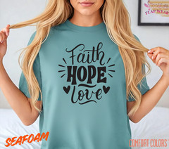 Unisex Retro Faith Hope T-Shirt, Men T shirt,Women T shirt Gift Religion Top