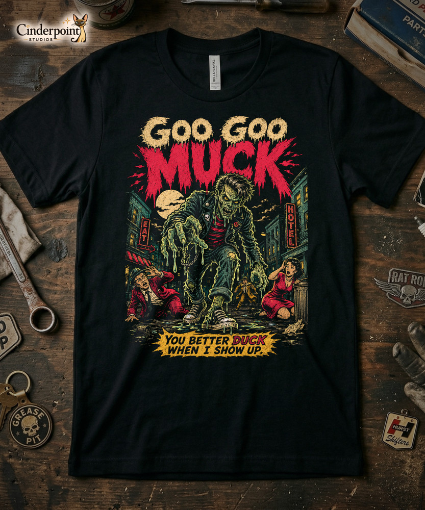 Goo Goo Muck T-Shirt The Cramps Psychobilly Punk Horror Comic Monster Tee XS-5XL