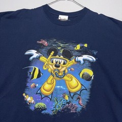 VTG 90s Disney World Shirt – Scuba Mickey Mouse – HUGE Graphic – Mens 2XL