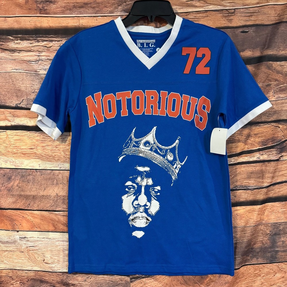 The Notorious B.I.G. Men’s Blue S T-Shirt 72 Brooklyn Mint Cotton Blend Hip Hop