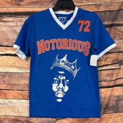 The Notorious B.I.G. Men’s Blue S T-Shirt 72 Brooklyn Mint Cotton Blend Hip Hop
