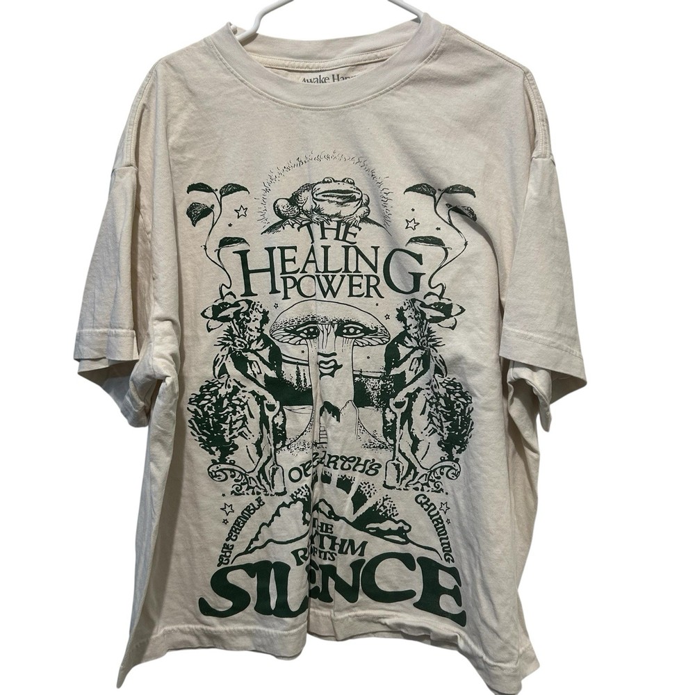 Awake Happy The Rhythm Of Silence Limited Edition Boxy Tee Size XL Shirt