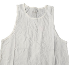 Fresh Clean Tees Mens S Tank Top Sleeveless Shirt White Cotton Blend Crewneck
