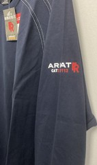 Ariat FR Crew L/S T-Shirt-Men’s-Navy-Flame Resistant-CAT2-Moisture Wicking-XL