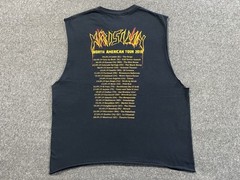 Krisiun 2019 Tour T-Shirt Size XL Cutoff Muscle Tee Cropped Waist Metal Band Tee
