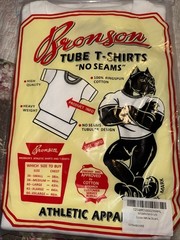 BRONSON Tube Basic No seams t-Shirt Cotton t-Shirts Tee white New Heavy Weight
