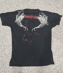 Seether Men’s Black Rock Graphic Print Vintage Crew Neck T-Shirt Size Large L