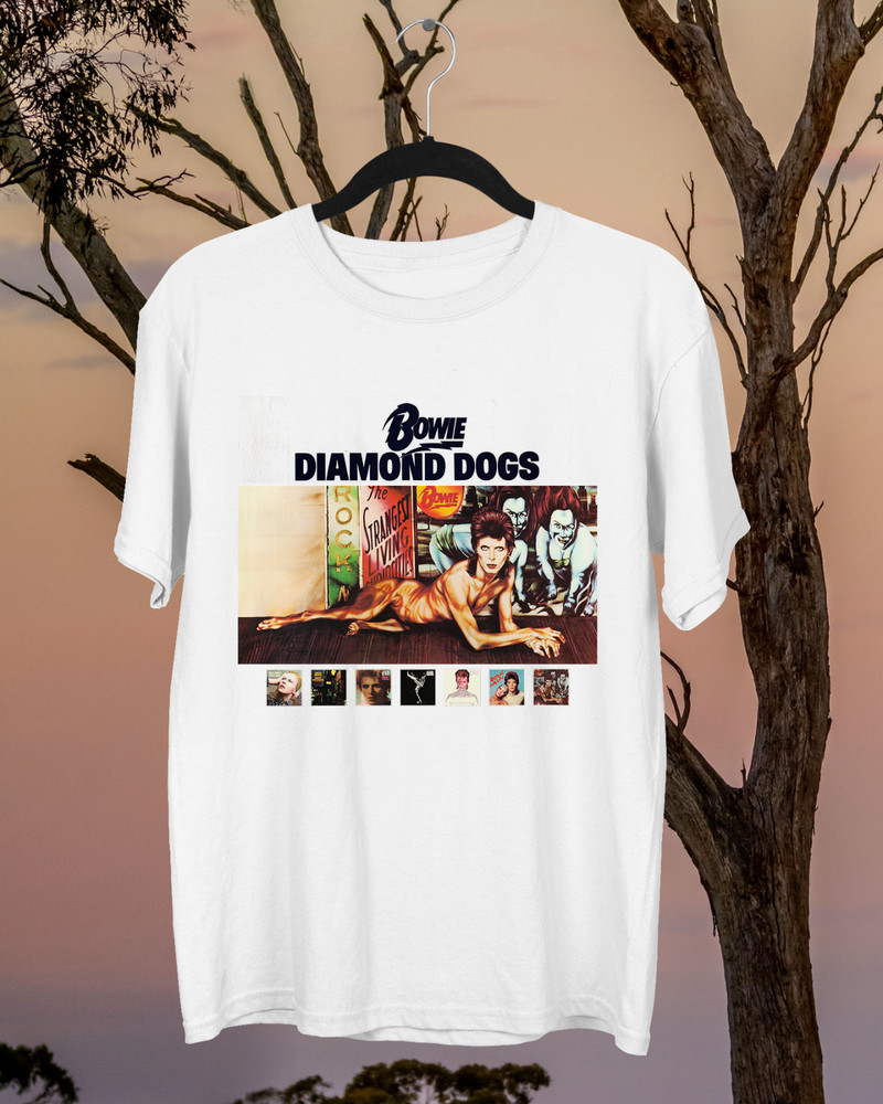David Bowie Diamond Dogs Poster White Unisex T-Shirt